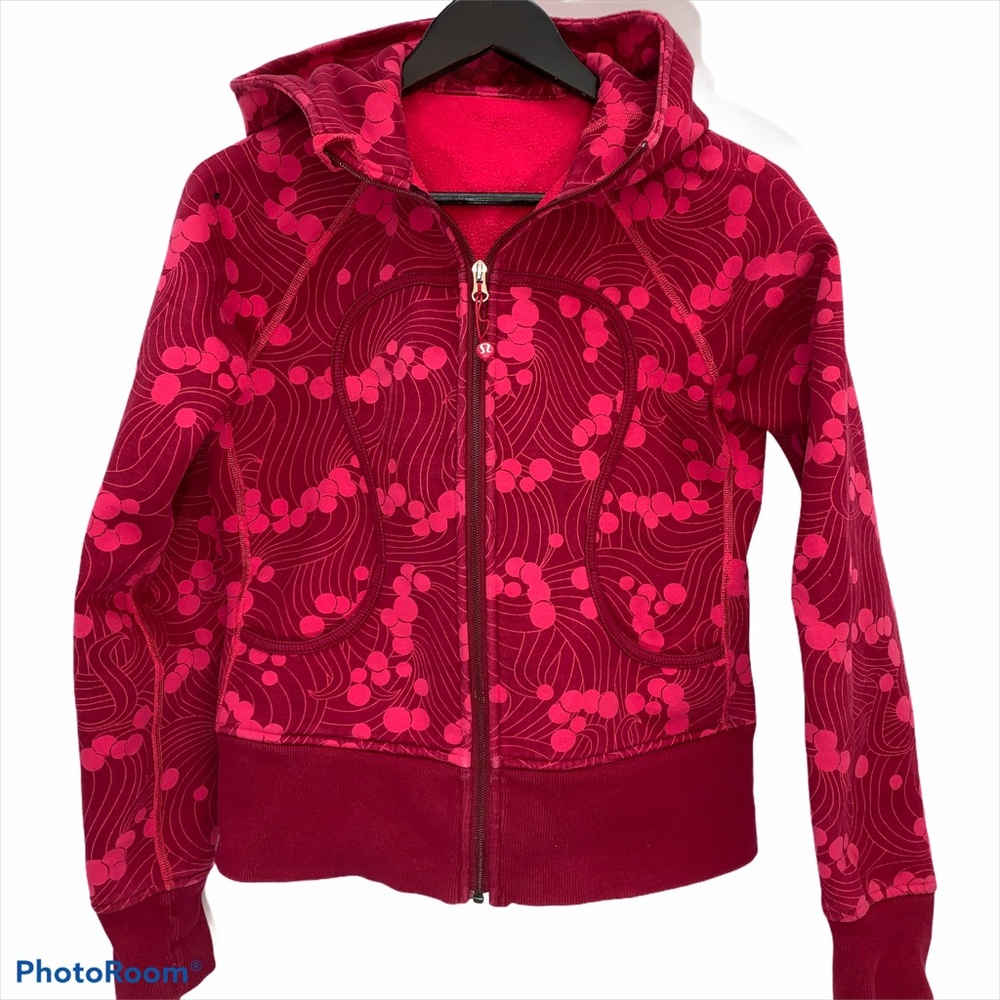 Lululemon Athletica Red Scuba Hoodie Size 8
